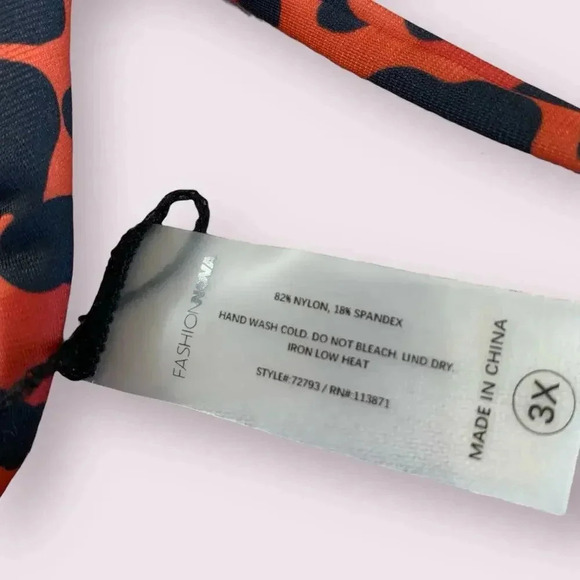 Fashion Nova One Piece Plunging Wrap Around Swimsuit Plus Size 3X Animal Print - Picture 16 of 16